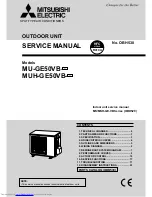 Предварительный просмотр 1 страницы Mitsubishi Electric MU-GE50VB Service Manual