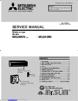 Предварительный просмотр 1 страницы Mitsubishi Electric MU24WN Service Manual