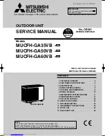 Предварительный просмотр 1 страницы Mitsubishi Electric MUCFH-GA35VB Service Manual