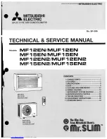 Предварительный просмотр 1 страницы Mitsubishi Electric MUF12EN Technical & Service Manual