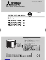 Mitsubishi Electric MUH-GA20VB Service Manual предпросмотр