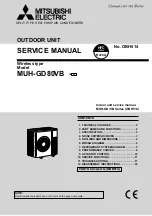 Mitsubishi Electric MUH-GD80VB Service Manual предпросмотр