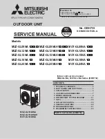 Предварительный просмотр 1 страницы Mitsubishi Electric MUY-GL09NA-U1 Service Manual