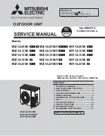 Предварительный просмотр 1 страницы Mitsubishi Electric MUY-GL09NA Service Manual