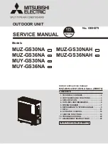 Mitsubishi Electric MUY-GS30NA-U1 Service Manual предпросмотр