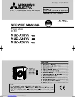 Preview for 1 page of Mitsubishi Electric MUZ-A18YV Service Manual