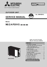 Mitsubishi Electric MUZ-AP20VG Service Manual предпросмотр