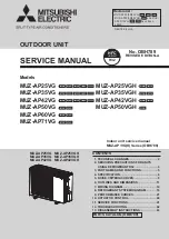 Предварительный просмотр 1 страницы Mitsubishi Electric MUZ-AP25VG Service Manual