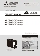 Предварительный просмотр 1 страницы Mitsubishi Electric MUZ-DW25VF Service Manual