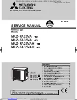 Mitsubishi Electric MUZ-FA25VA-E1 Service Manual предпросмотр