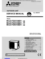 Mitsubishi Electric MUZ-FD25VABH Service Manual предпросмотр