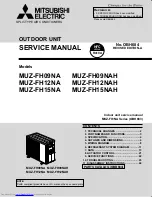 Mitsubishi Electric MUZ-FH09NA Service Manual предпросмотр