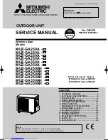 Предварительный просмотр 1 страницы Mitsubishi Electric MUZ-GA25VA Service Manual