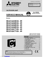 Mitsubishi Electric MUZ-GA50VA-E1 Service Manual preview