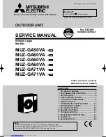 Preview for 1 page of Mitsubishi Electric MUZ-GA50VA Service Manual