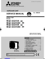 Предварительный просмотр 1 страницы Mitsubishi Electric MUZ-GC25VA Service Manual