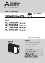 Предварительный просмотр 1 страницы Mitsubishi Electric MUZ-HR25 Service Manual