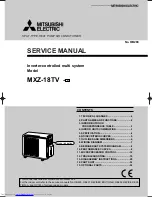 Mitsubishi Electric MXZ-18TV Service Manual предпросмотр