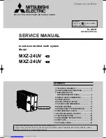 Mitsubishi Electric MXZ-24UV-E1 Service Manual предпросмотр