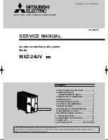 Mitsubishi Electric MXZ-24UV - E1 Service Manual preview