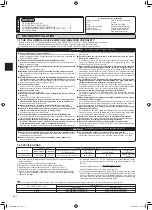 Предварительный просмотр 2 страницы Mitsubishi Electric MXZ -2C20 NA2 Installation Manual