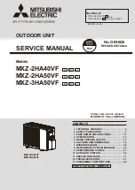 Mitsubishi Electric MXZ-2HA40VF Service Manual предпросмотр