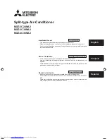 Mitsubishi Electric MXZ-3C30NA2 Installation Manual предпросмотр