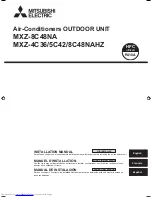 Предварительный просмотр 1 страницы Mitsubishi Electric MXZ-4C36NAHZ Installation Manual