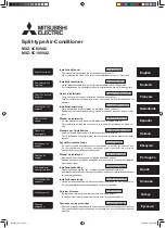 Предварительный просмотр 1 страницы Mitsubishi Electric MXZ-4C80VA2 Installation Manual