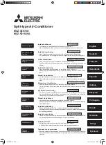 Mitsubishi Electric MXZ-4D83 Installation Manual предпросмотр