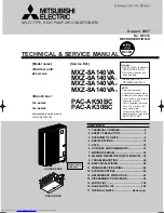 Предварительный просмотр 1 страницы Mitsubishi Electric MXZ-8A140VA Technical & Service Manual