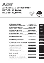 Mitsubishi Electric MXZ-8B140 Installation Manual предпросмотр