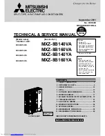 Предварительный просмотр 1 страницы Mitsubishi Electric MXZ-8B140VA Technical & Service Manual