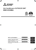 Предварительный просмотр 1 страницы Mitsubishi Electric MXZ-8C60NA Installation Manual