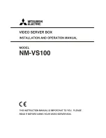 Mitsubishi Electric NM-VS100 Installation And Operation Manual preview