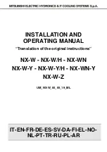 Preview for 1 page of Mitsubishi Electric NX-W Installation And Operating Manual