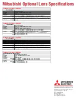 Preview for 1 page of Mitsubishi Electric OL-X500SZ Specifications