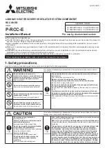 Mitsubishi Electric P-RCC-E Installation Manual preview