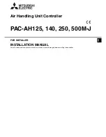 Mitsubishi Electric PAC-AH125 Installation Manual preview