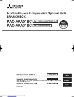 Mitsubishi Electric PAC-AKA31BC Installation Manual предпросмотр