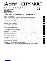 Предварительный просмотр 1 страницы Mitsubishi Electric PAC-BH01EHT-E Installation Manual