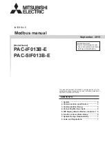 Preview for 1 page of Mitsubishi Electric PAC-IF013B-E Manual