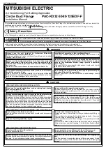 Предварительный просмотр 1 страницы Mitsubishi Electric PAC-KD32EDF-F Installation Manual