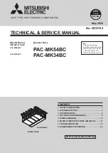 Mitsubishi Electric PAC-MK34BC Technical & Service Manual предпросмотр