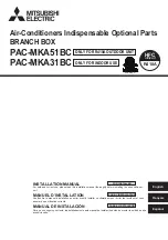 Preview for 1 page of Mitsubishi Electric PAC-MKA31BC Installation Manual