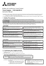 Mitsubishi Electric PAC-SA89TA-E Instruction Manual preview