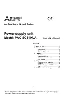 Mitsubishi Electric PAC-SC51KUA Installation Manual preview