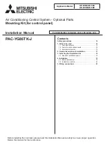 Mitsubishi Electric PAC-YG86TK-J Installation Manual preview