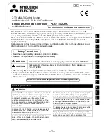 Preview for 1 page of Mitsubishi Electric PAC-YT52CRA Installation Manual