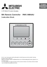 Mitsubishi Electric PAR-30MAAU Instruction Book предпросмотр